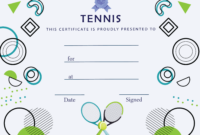 Tennis Certificate Template: A Complimentary Design Resource