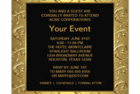 Formal Event Invitation Card Template