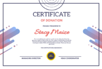 Donation Certificate Template: A Formal Acknowledgment Of Generosity