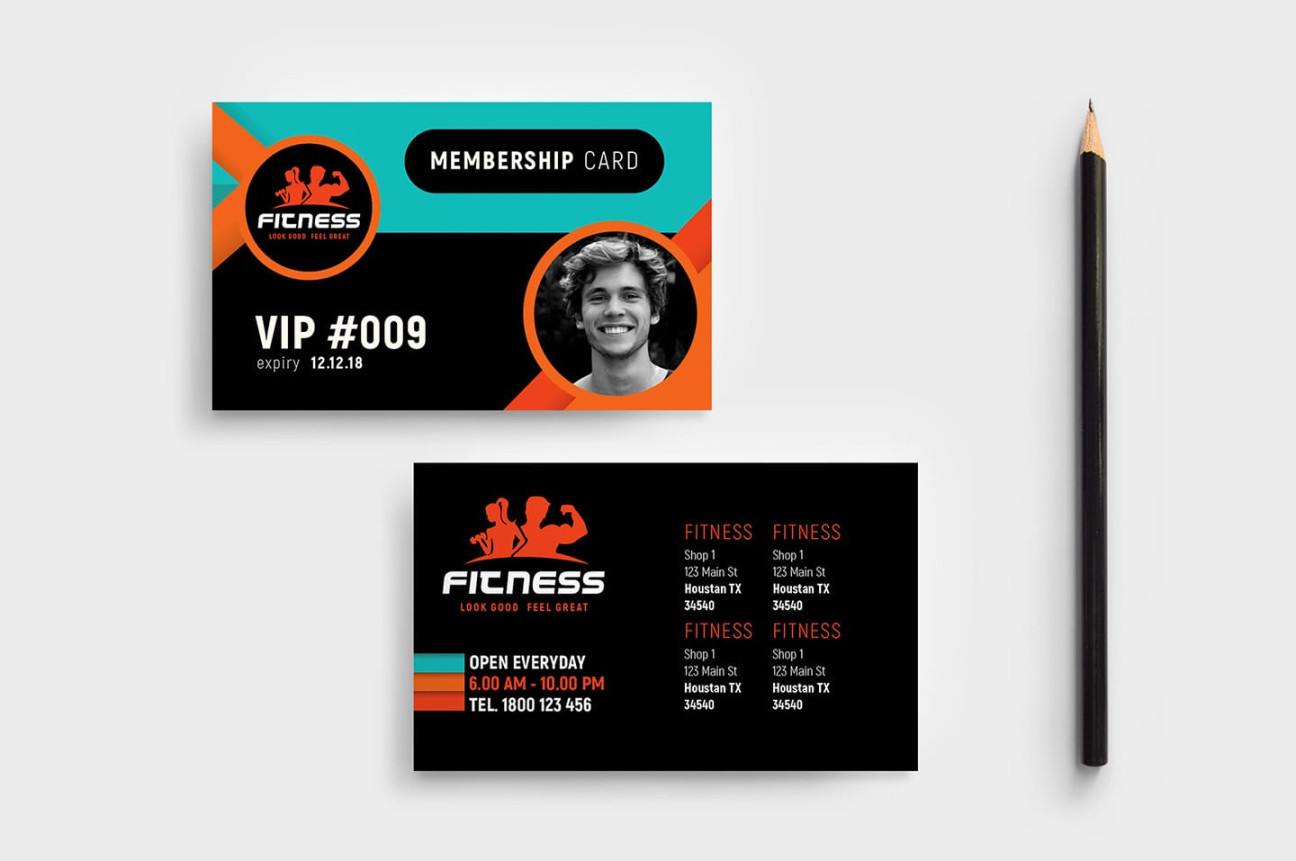 Gym / Fitness Membership Card Template in PSD, Ai & Vector - BrandPacks