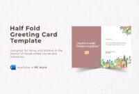 Half-Fold Greeting Card Template For Microsoft Word