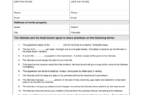 House Share Tenancy Agreement Template