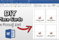 Formal Place Card Template For Microsoft Word