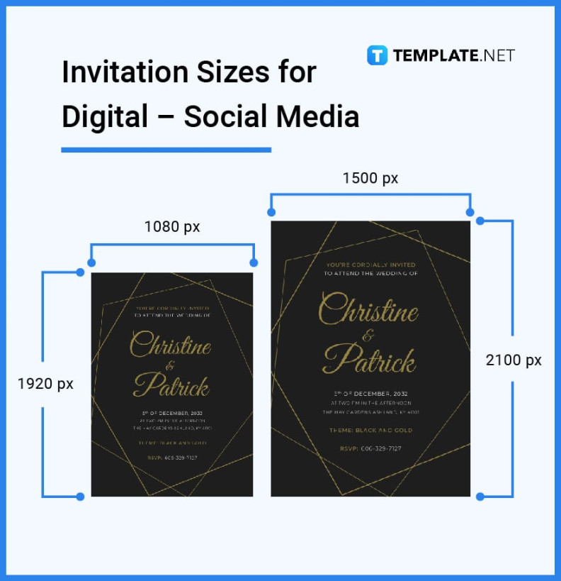 Invitation Size - Dimension, Inches, mm, cms, Pixel