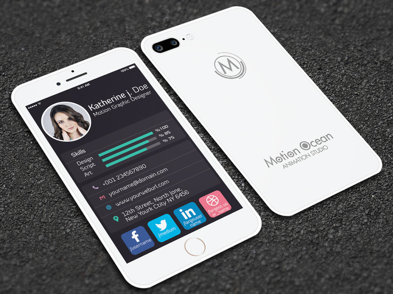 iPhone style Business Card :: Behance