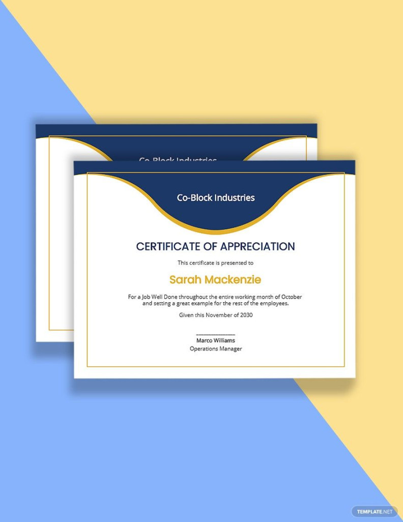 Job Well Done Certificate Template in Illustrator, InDesign, PSD