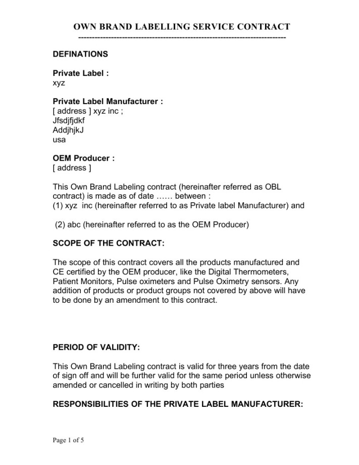 OBL Agreement Typical  PDF  Quality Management System  Computing