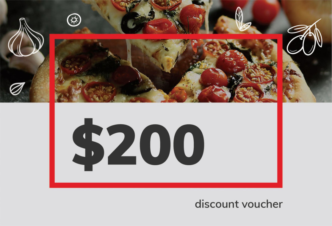 Pizza Gift Certificate Template - Amber Digital