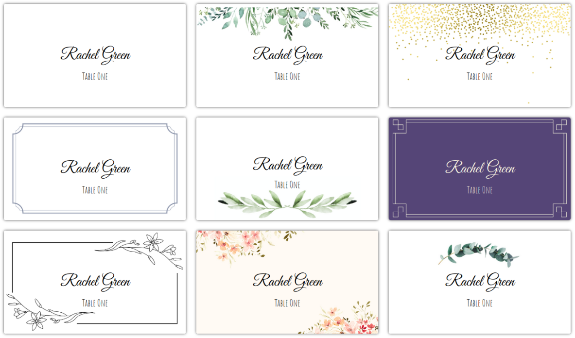 Place Card Me  Printable place cards in under five minutes.