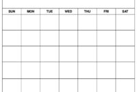 Full-Page Blank Calendar Template For Customizable Planning