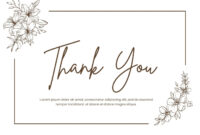 Elegant Free Printable Thank You Card Templates For Formal Occasions