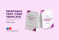 Free Tent Card Template Downloads For Professional Use