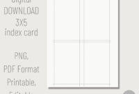 3×5 Note Card Template: A Versatile Tool For Organization And Study