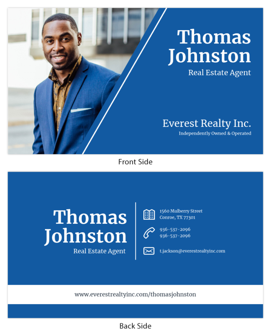 Realtor Photo Real Estate Business Card - Venngage