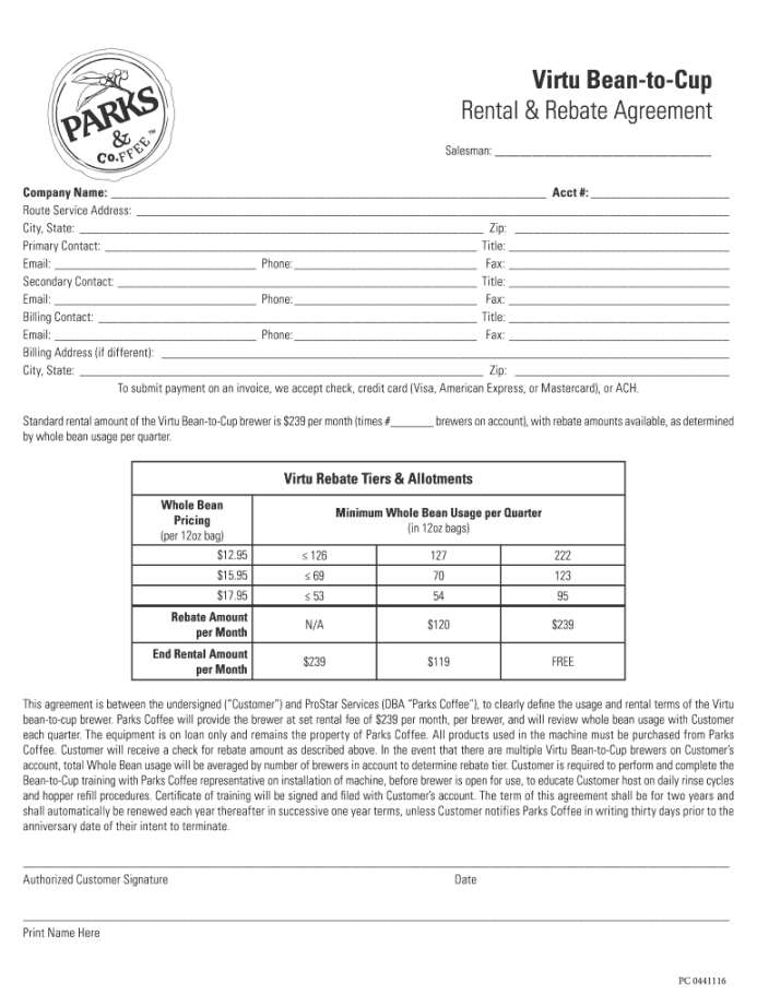 Rebate agreement template: Fill out & sign online  DocHub