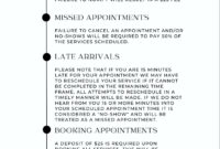 Salon Cancellation Policy Template