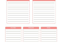 Grocery Shopping List Template