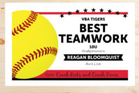 Softball Certificate Template Designs For Formal Recognition