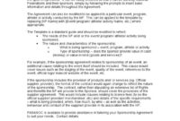 Athlete Sponsorship Agreement Template