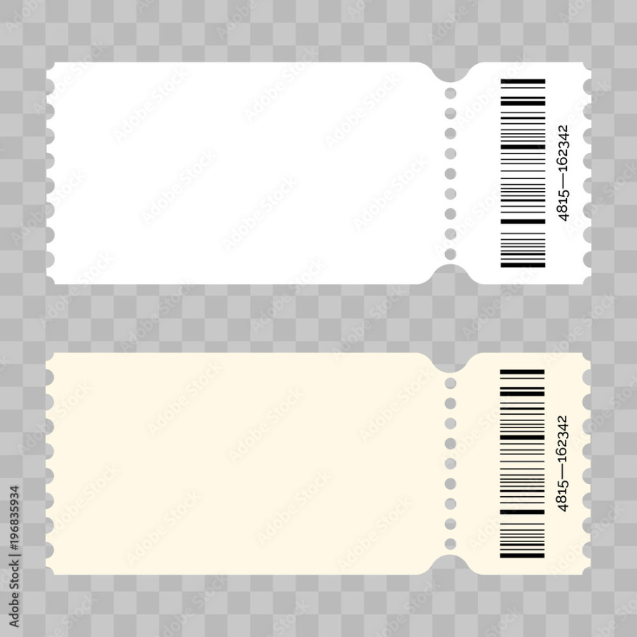 Ticket template modern trendy blank design