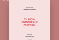 Television Program Sponsorship Agreement Template