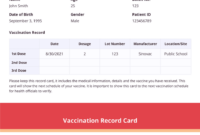 Certificate Of Vaccination Template