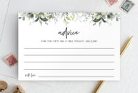 Crafting Elegant Marriage Advice Cards: A Template Collection