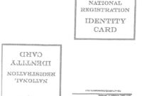 Identity Card Template For World War II