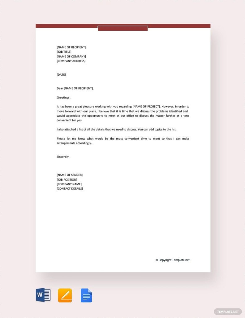 Business Meeting Letter Templates in PDF - FREE Download