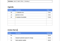 Meeting Agenda Template Document