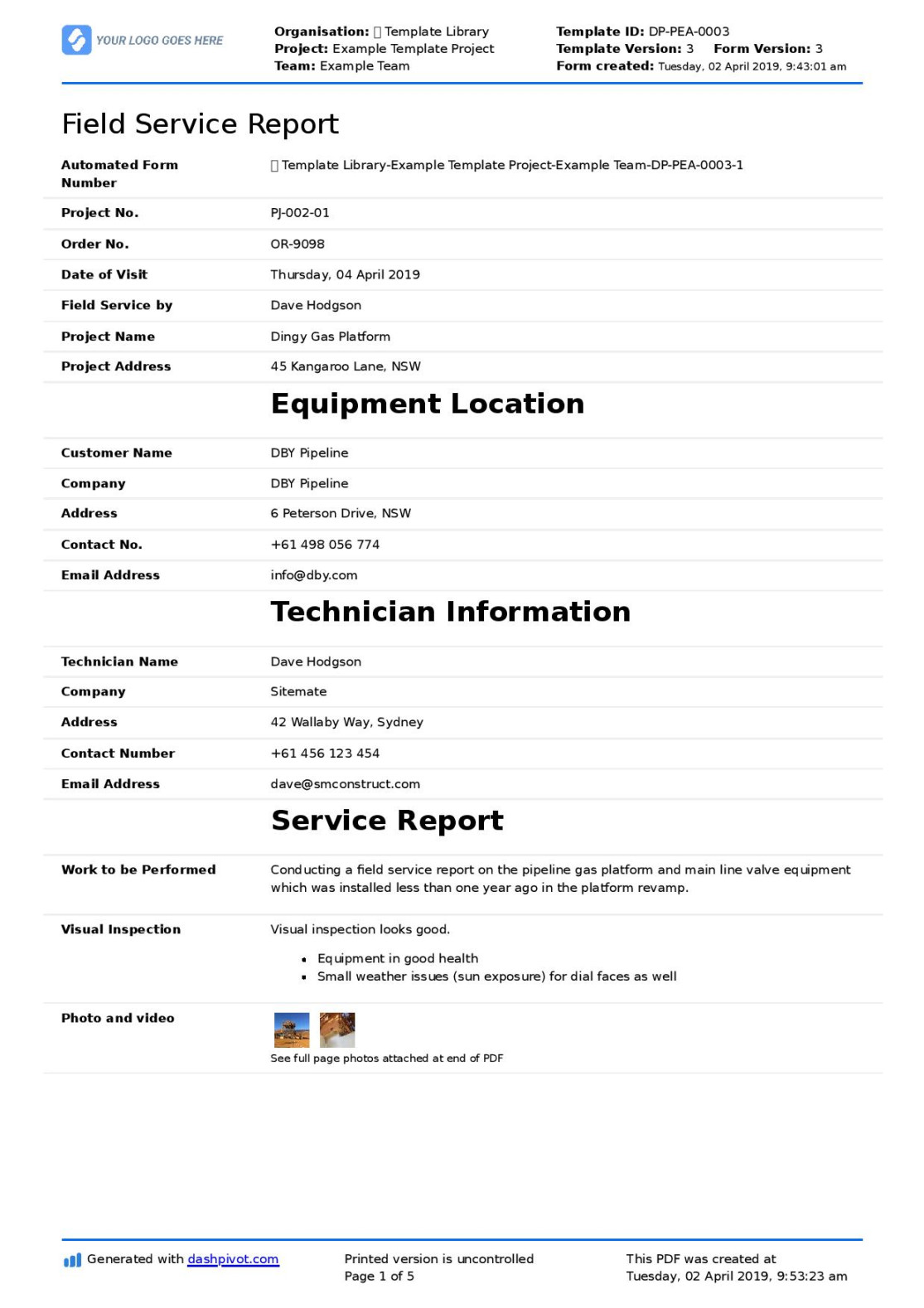 Field Service Report Template: Better than word, excel, PDF