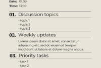 Crafting A Comprehensive Meeting Agenda Template: A Formal Guide