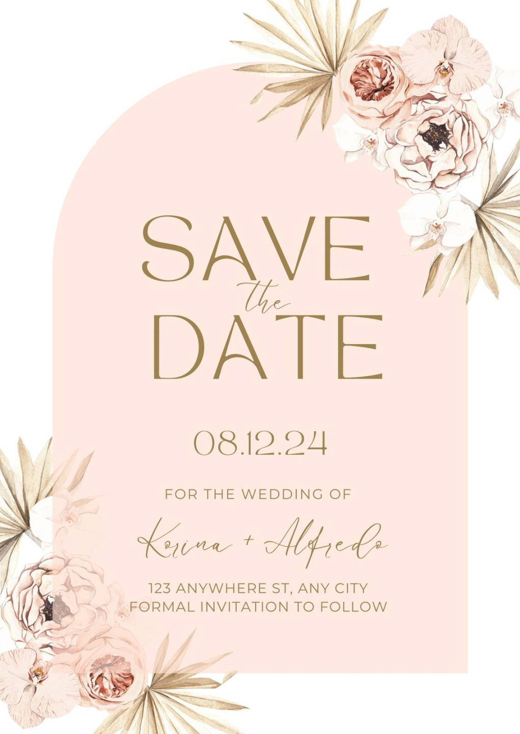 Free and customizable save the date templates