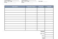 Automotive Repair Service Invoice Template