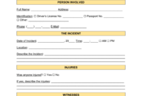 Construction Accident Incident Report Template