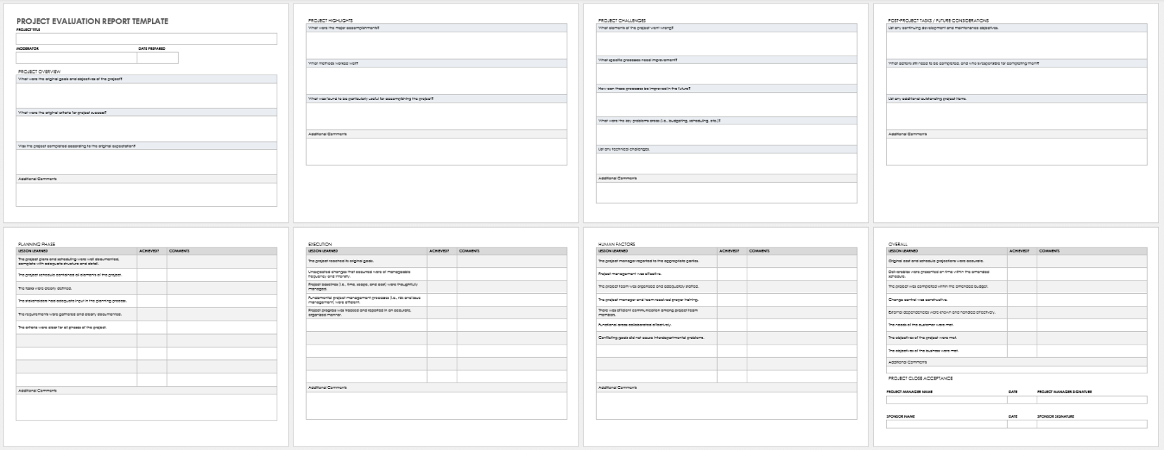 Free Project Evaluation Templates  Smartsheet