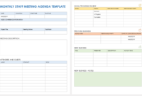 Monthly Meeting Schedule Template