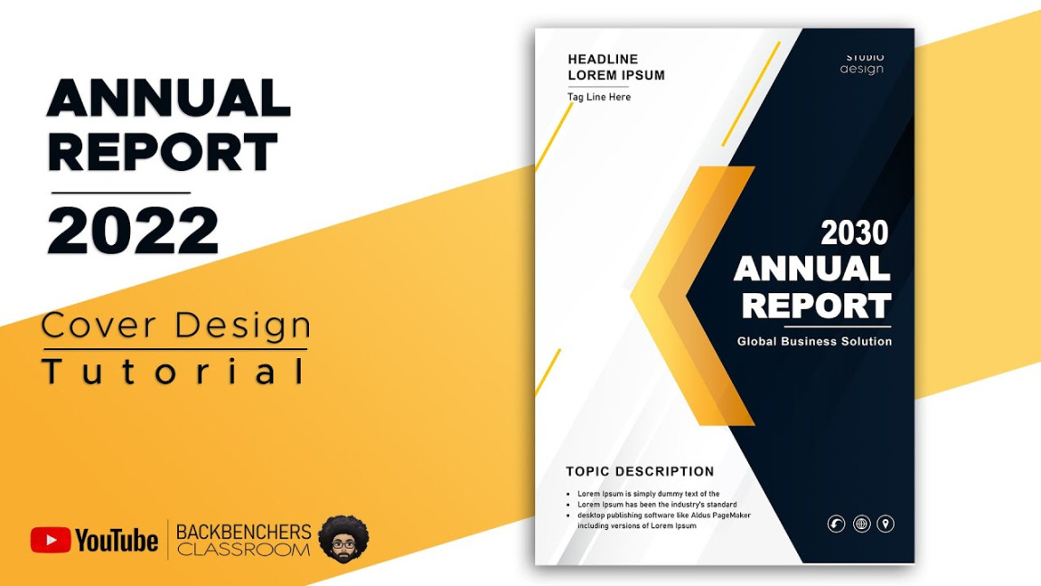 How to Create Annual Report Cover Page Design in Ms Word  tutorial