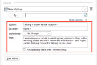 Developing Effective Outlook Meeting Templates For Enhanced Productivity