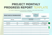 Monthly Progress Report Template