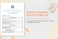 School Donation Receipt Template