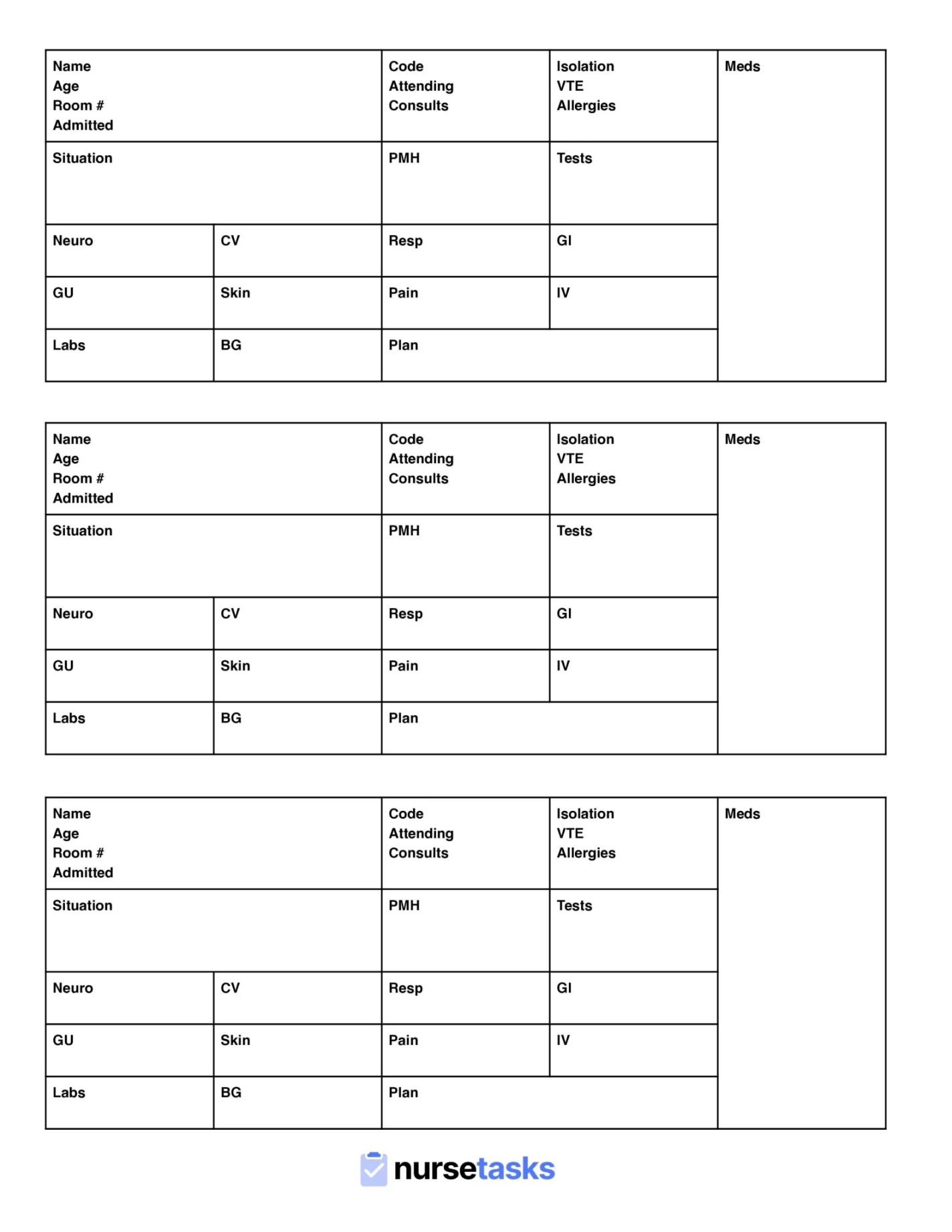 The Ultimate Nursing Report Sheet Guide - Free Downloads!