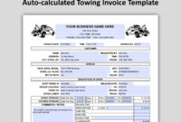 Car Towing Receipt Template: A Formal Document For Accurate Record-Keeping