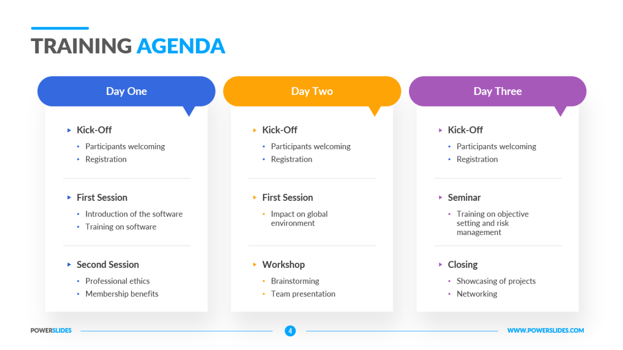 Training Agenda Template  + Training Agenda Slides