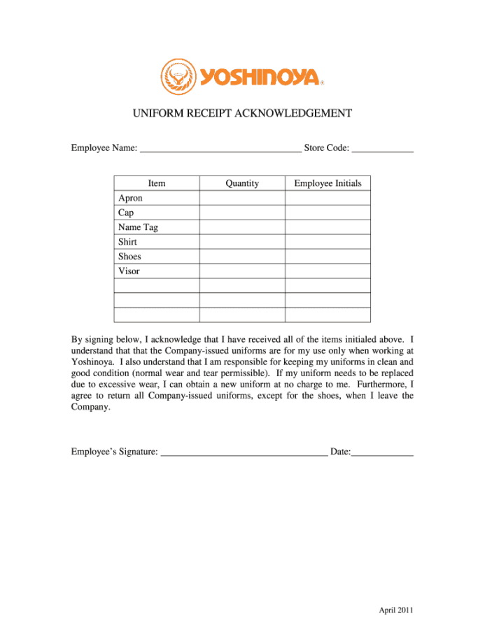 Uniform issue form: Fill out & sign online  DocHub